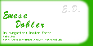 emese dobler business card